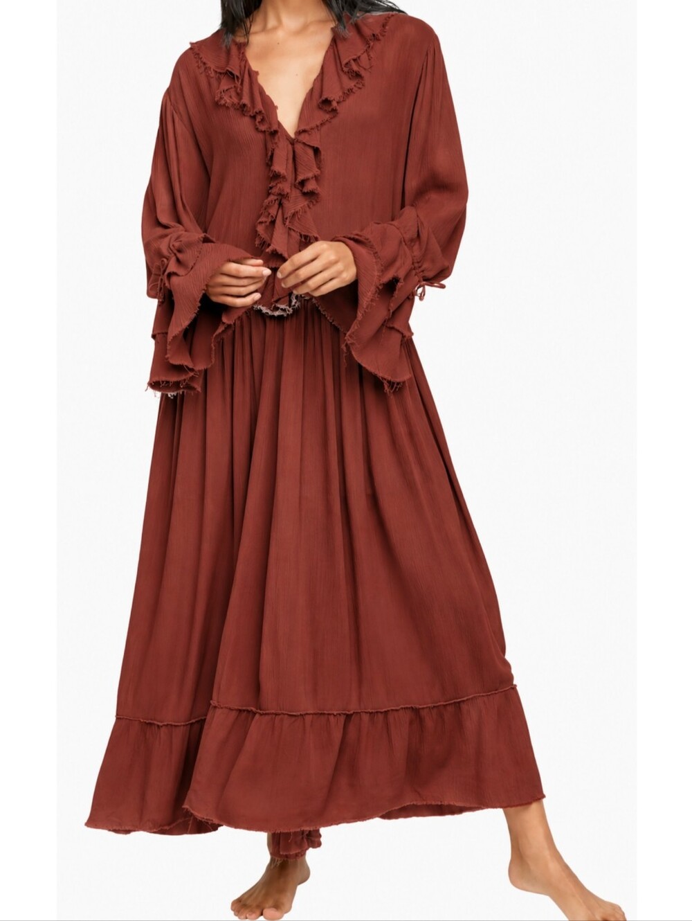 Free People Sweet Darlin' Long Sleeve Maxi Dress